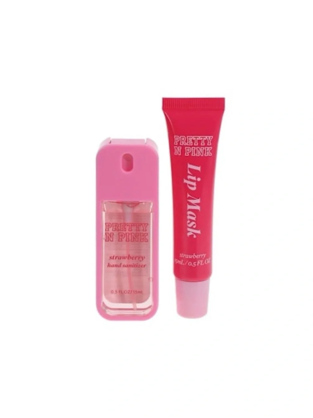 Viral Pretty N Pink Strawberry Lip Mask & Hand Sanitizer Keychain Set